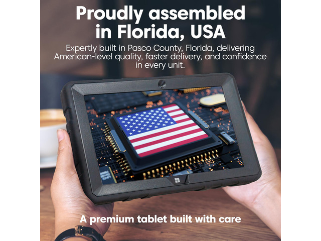 Fusion5 Built in USA 10.1 Windows 11 Professional Rugged Tablet PC - 12GB RAM 512GB SSD, Intel Quad-Core, Full HD Windows Tablet Computer, USB C,...