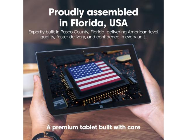Fusion5 Built in USA 10.1 Windows 11 Professional Tablet PC - 12GB RAM 512GB SSD, Intel 13th Gen, Full HD Windows Tablet, USB C, HDMI - 2 Year Full...