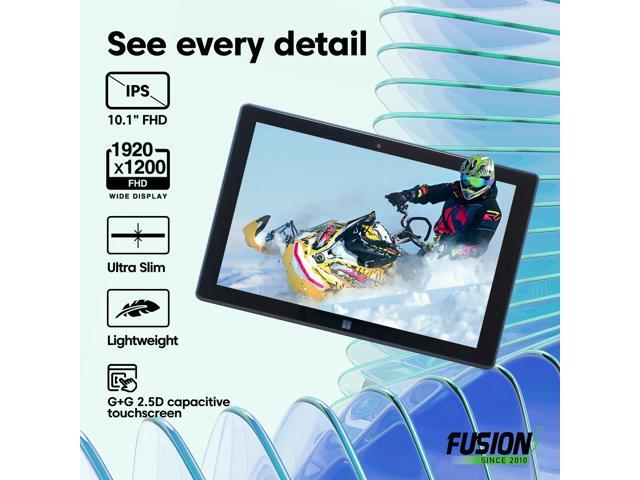 Fusion5 Built in USA 10.1' Windows 11 Professional Full HD Tablet PC - 8GB RAM, 256GB SSD, Intel Quad-Core, Ultra Slim, 10 Inch Windows Tablet,...