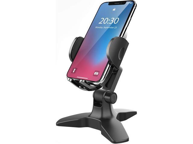 APPS2Car Cell Phone Stand for Desk Adjustable Desktop Phone Stand Thick Case Friendly Cellphone Holder Desk Heavy Duty Phone Cradle for Video...