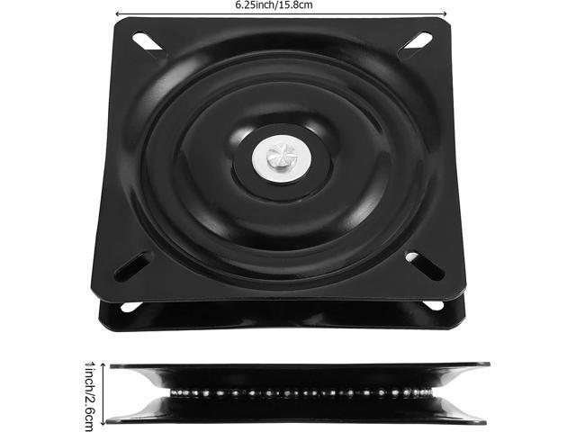4 Pack 6.25 Inch Bar Stool Swivel Replacement, 360° Swivel Bar Stool Swivel Plate, Square Seat Swivel Base for Recliner Chair or Furniture, Black2