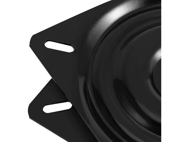 4 Pack 6.25 Inch Bar Stool Swivel Replacement, 360° Swivel Bar Stool Swivel Plate, Square Seat Swivel Base for Recliner Chair or Furniture, Black2