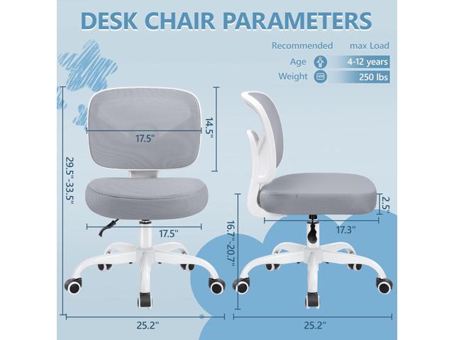 Primy Kids Desk Chair, Pink Study Chair for Boys Girls with Height Adjustable, Swivel Mesh Task Student Chairs for 4-12, Growing Teen Office Chair...