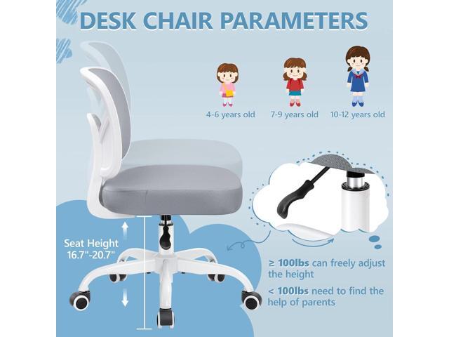 Primy Kids Desk Chair, Pink Study Chair for Boys Girls with Height Adjustable, Swivel Mesh Task Student Chairs for 4-12, Growing Teen Office Chair...