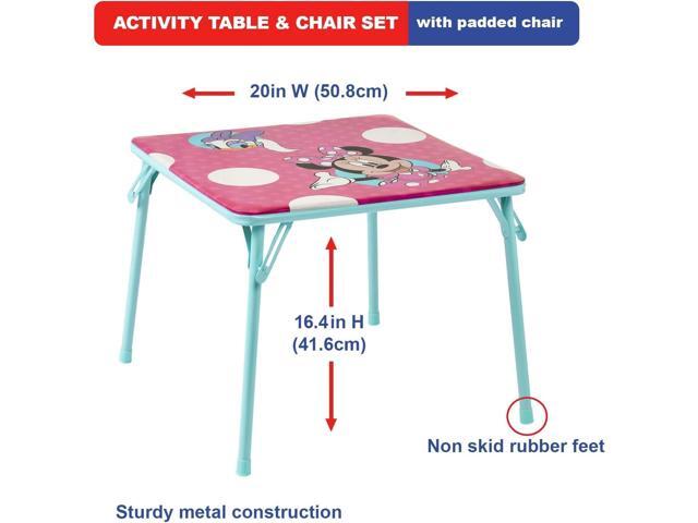 Jakks Pacific Minnie Jr Activity Table Set with One Chairs,Teal and Red