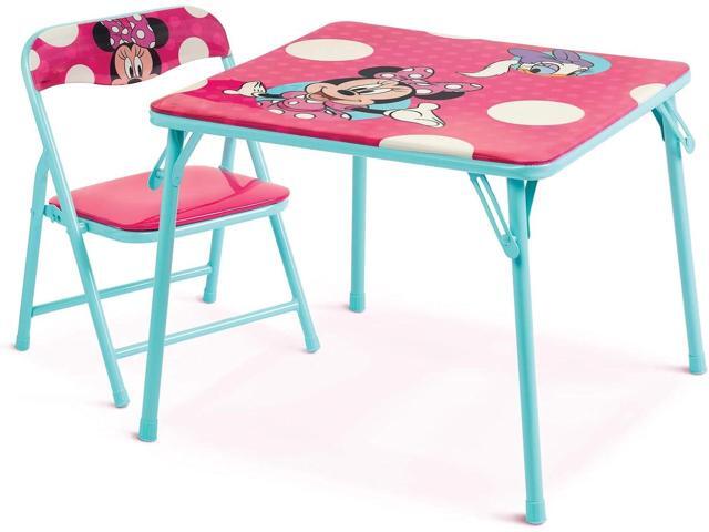Jakks Pacific Minnie Jr Activity Table Set with One Chairs,Teal and Red