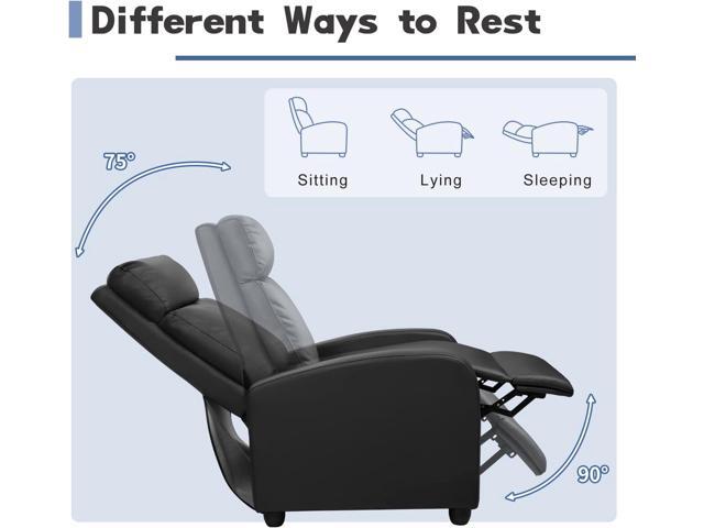 Furniwell Massage Recliner Chair for Living Room Adjustable PU Leather Reclining Chair Home Theater Seating Modern Winback Single Sofa for Adults...