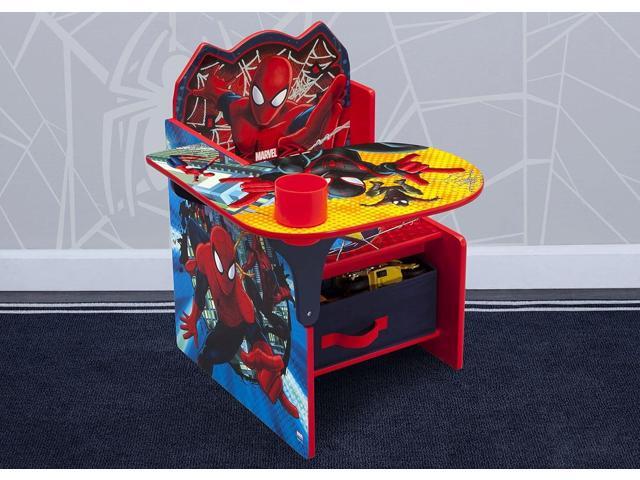 Delta Children Chair Desk With Storage Bin - Greenguard Gold Certified, Spider-Man, Arm Rest, Cushion Availability, Engineered Wood