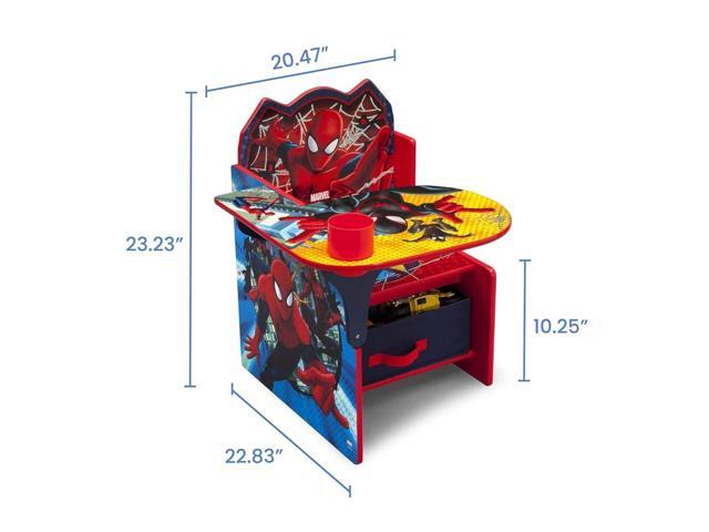 Delta Children Chair Desk With Storage Bin - Greenguard Gold Certified, Spider-Man, Arm Rest, Cushion Availability, Engineered Wood