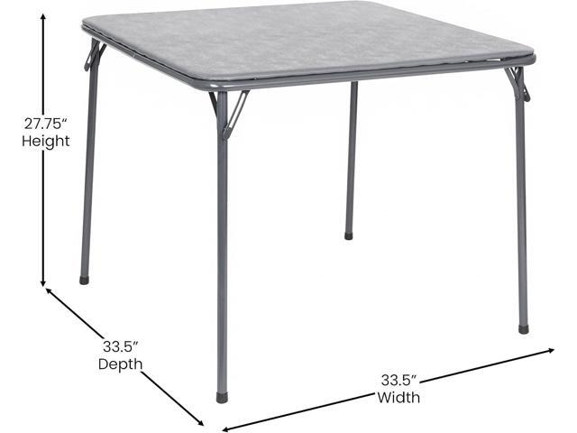 Flash Furniture Madison 5-Piece Folding Card Table and Chairs Set, Portable Event Table and Chairs Set for Indoor and Outdoor Gatherings, Gray