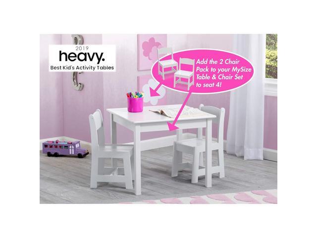 Delta Children MySize Kids Wood Table and Chair Set (2 Chairs Included) - Ideal for Arts & Crafts, Snack Time, & More - Greenguard Gold Certified,...