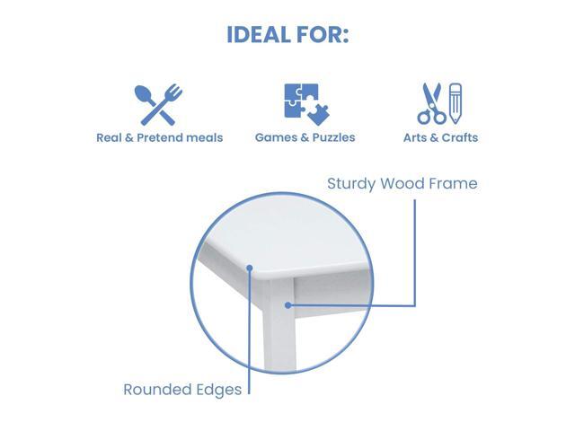 Delta Children MySize Kids Wood Table and Chair Set (2 Chairs Included) - Ideal for Arts & Crafts, Snack Time, & More - Greenguard Gold Certified,...