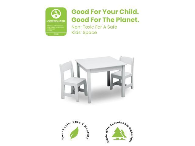 Delta Children MySize Kids Wood Table and Chair Set (2 Chairs Included) - Ideal for Arts & Crafts, Snack Time, & More - Greenguard Gold Certified,...