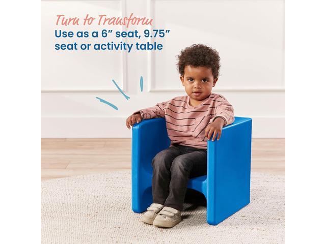 ECR4Kids Tri-Me 3-In-1 Cube Chair, Kids Furniture, Blue