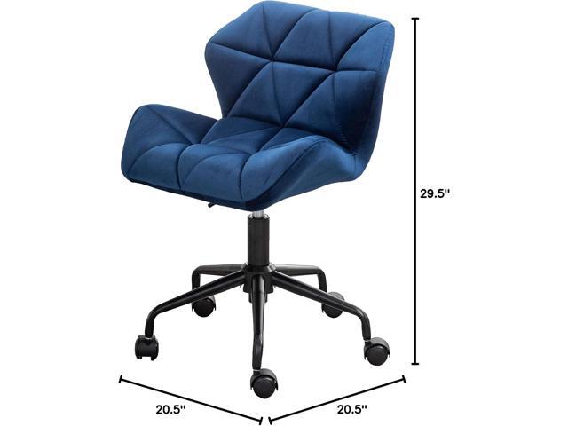 Roundhill Furniture Eldon Diamond Tufted Adjustable Swivel Office Chair, Grayr, Blue