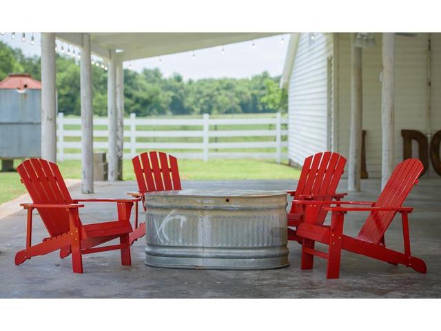 Leigh Country Red Adirondack Chair for Patio, Deck or Yard