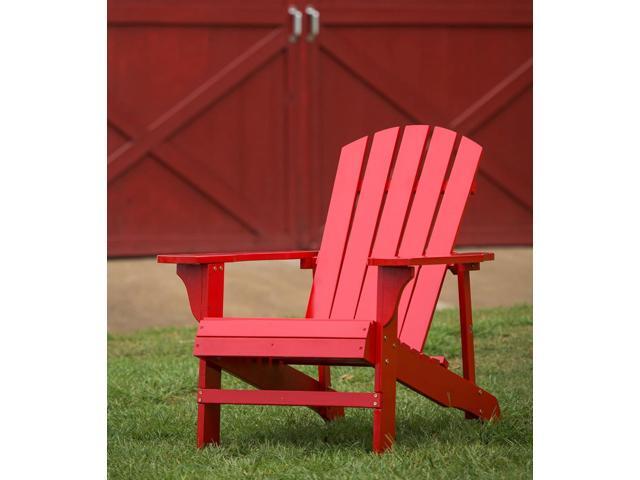 Leigh Country Red Adirondack Chair for Patio, Deck or Yard