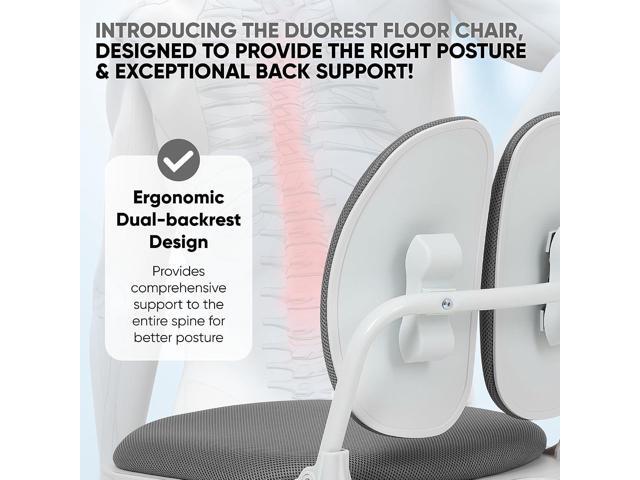 Made in Korea Dual-Backrests Ergonomic Floor Chair with Back Support - Meditation Chair, Floor Gaming Chair, Reading Chair, Floor Chairs for...