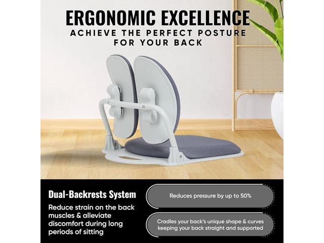 Made in Korea Dual-Backrests Ergonomic Floor Chair with Back Support - Meditation Chair, Floor Gaming Chair, Reading Chair, Floor Chairs for...