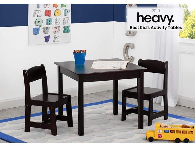 Delta Children MySize Kids Wood Table and Chair Set (2 Chairs Included) - Ideal for Arts & Crafts, Snack Time, Homework & More - Greenguard Gold...