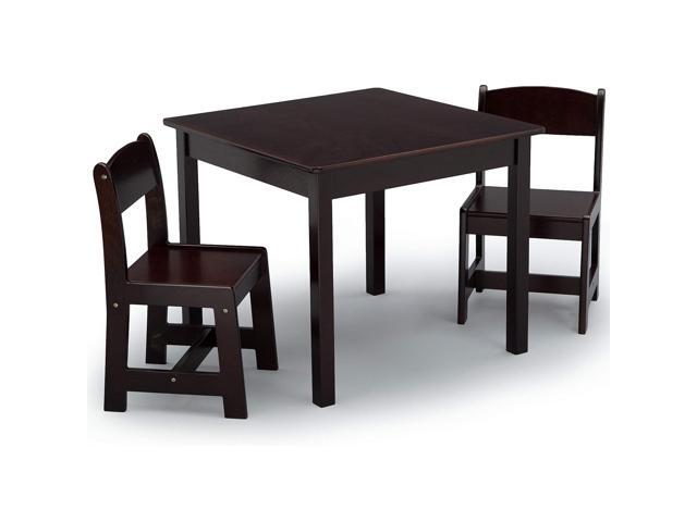 Delta Children MySize Kids Wood Table and Chair Set (2 Chairs Included) - Ideal for Arts & Crafts, Snack Time, Homework & More - Greenguard Gold.
