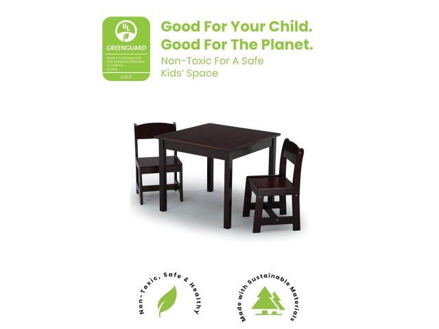 Delta Children MySize Kids Wood Table and Chair Set (2 Chairs Included) - Ideal for Arts & Crafts, Snack Time, Homework & More - Greenguard Gold...