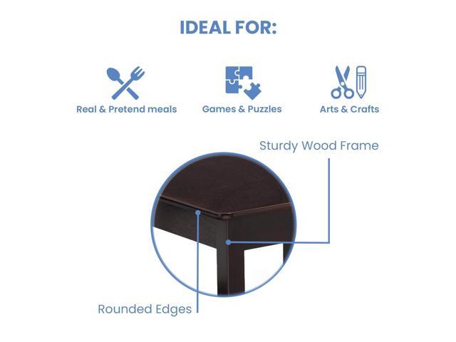 Delta Children MySize Kids Wood Table and Chair Set (2 Chairs Included) - Ideal for Arts & Crafts, Snack Time, Homework & More - Greenguard Gold...