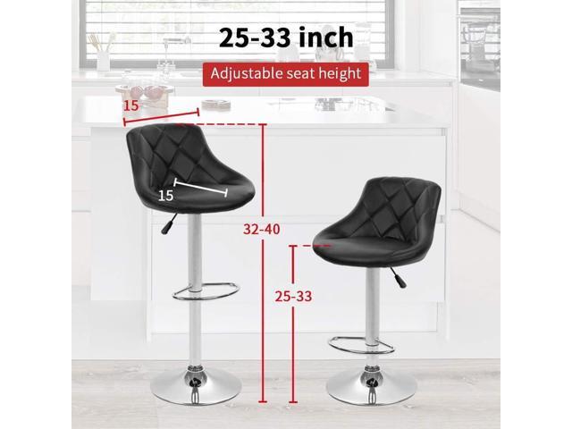 BestOffice Counter Height Bar Stools Set of 2 Barstools Swivel Stool Height Adjustable Bar Chairs with Back PU Leather Swivel Bar Stool Kitchen...
