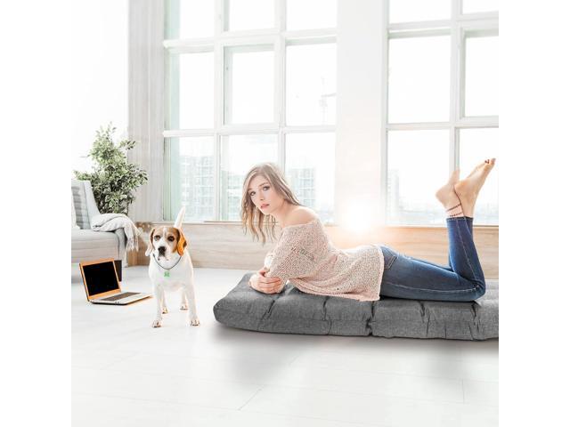 COSTWAY Floor Chair, Folding Gaming Chair with Back Support, 14 Adjustable Positions, Alloy Steel Frame, Lazy Sofa Lounge for Playing Reading...