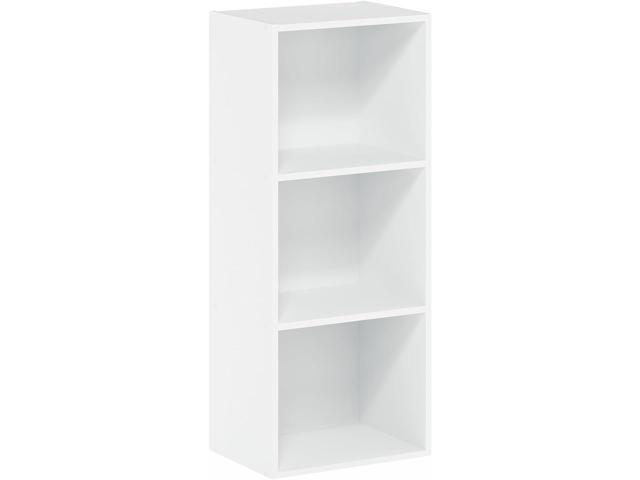 Furinno Luder Bookcase / Book / Storage, 3-Tier, White, Welcome to consult