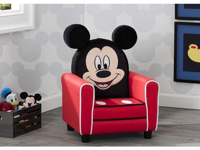 Delta Children Figural Upholstered Kids Chair, Wood,Disney Mickey Mouse
