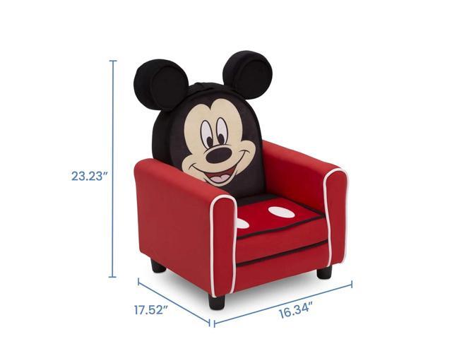 Delta Children Figural Upholstered Kids Chair, Wood,Disney Mickey Mouse