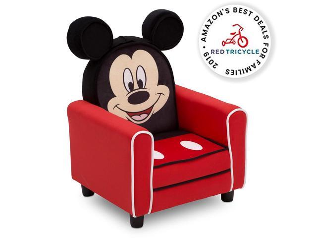 Delta Children Figural Upholstered Kids Chair, Wood,Disney Mickey Mouse