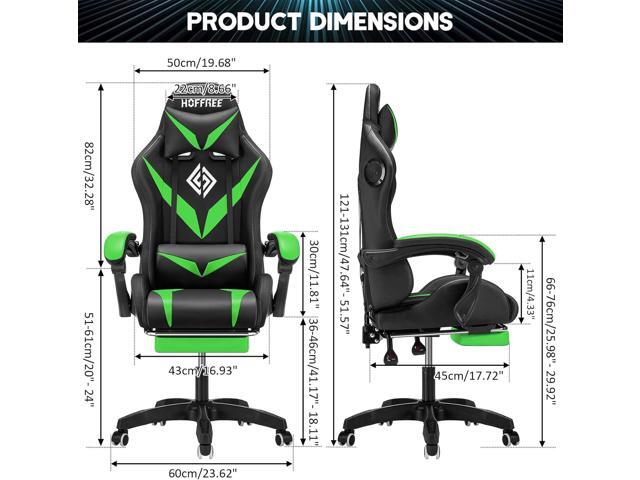 Gaming Chair with Bluetooth Speakers and RGB LED Lights Ergonomic Massage Computer Gaming Chair with Footrest Video Game Chair High Back with...