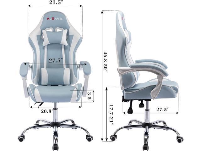 ALEAVIC Gaming Chair for Adults, High Back Ergonomic Computer Gaming Chair with Headrest and Lumbar Support, Blue
