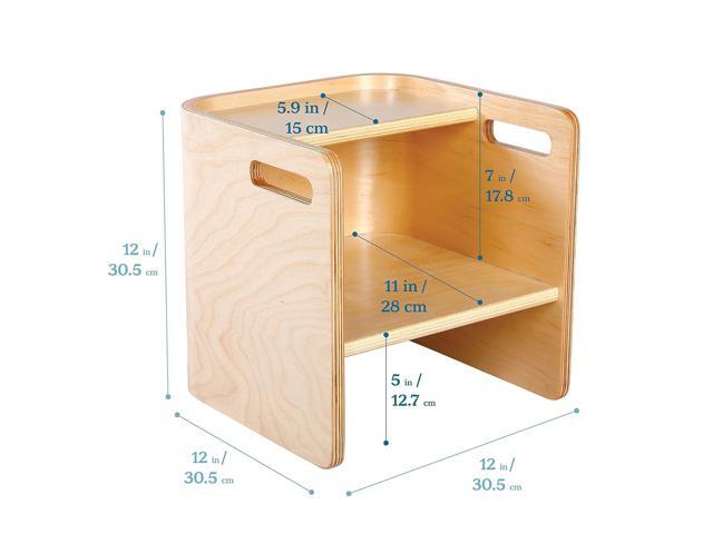 ECR4Kids Bentwood Multipurpose Cube Chair, Kids Furniture, Natural