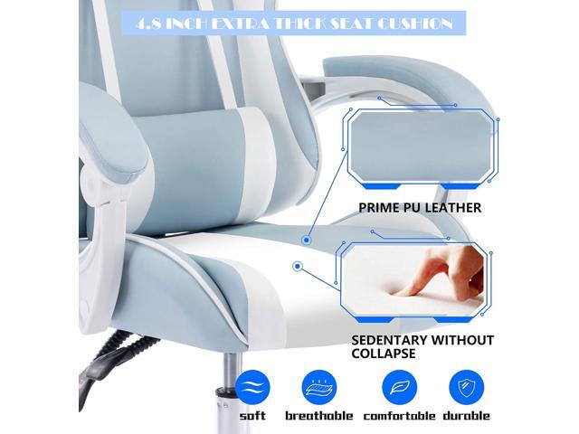 ALEAVIC Gaming Chair for Adults, High Back Ergonomic Computer Gaming Chair with Headrest and Lumbar Support, Blue