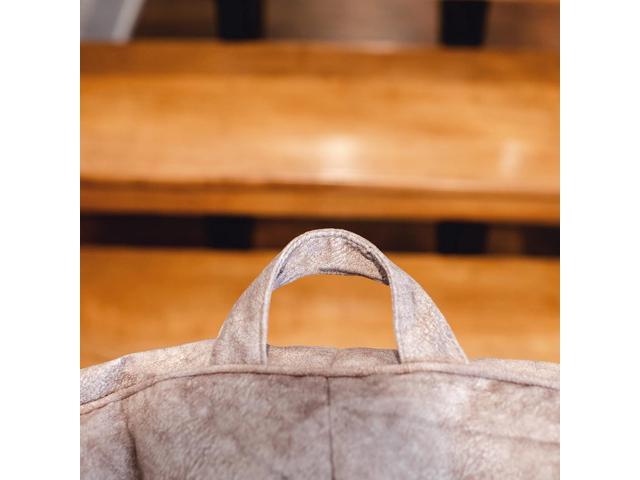 Big Joe Hug Bean Bag Chair, Gray Hyde, Vegan Suede, 3 feet