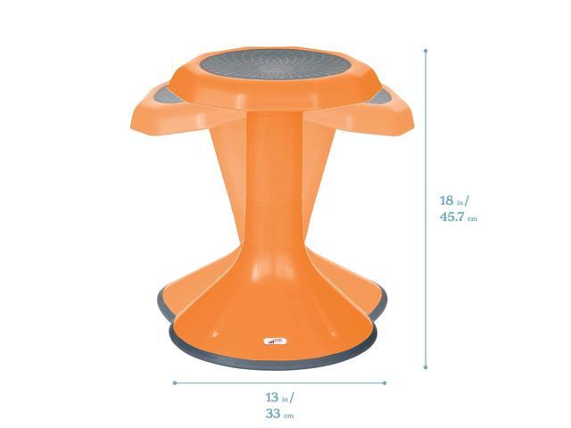 ECR4Kids ACE Active Core Engagement Wobble Stool, 18-Inch Seat Height, Flexible Seating, Orange