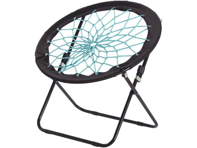 CampLand Bunjo Bungee Dish Chair - Versatile Folding Chair with Fun Bouncy Design - Circle Web Chair for Room Garden Dorm Rooms and Lounging in...