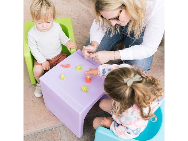ECR4Kids Tri-Me 3-In-1 Cube Chair, Kids Furniture, Light Purple