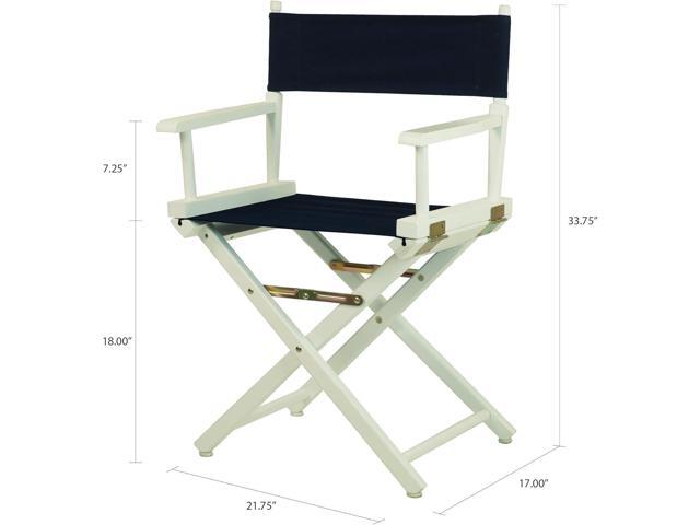 Casual Home 18' Director's Chair White Frame with Navy Canvas