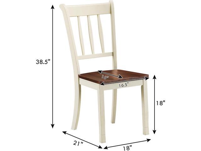 Giantex Wood Dining Chairs Set of 2, Armless Kitchen Chairs w/Solid Rubber Wood Frame, Easy to Assemble Dining Side Chair, Farmhouse Dining Room...