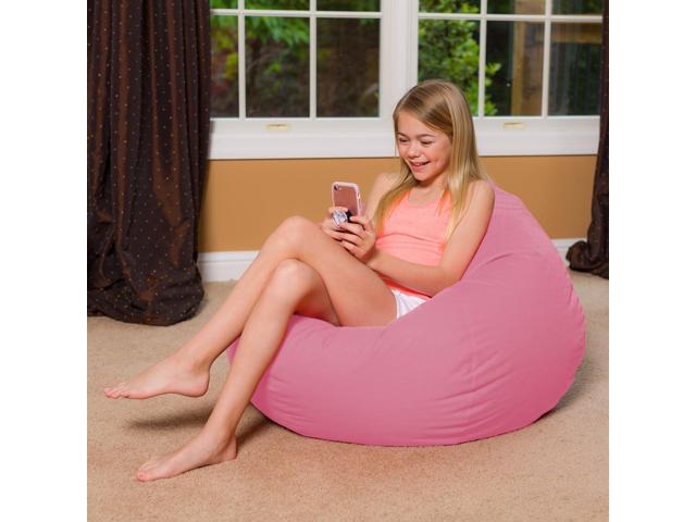 Big Comfy Bean Bag Chair: Posh Large Beanbag Chairs with Removable Cover for Kids, Teens and Adults - Polyester Cloth Puff Sack Lounger Furniture...