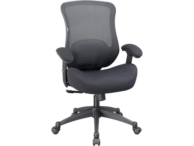LONGBOSS Office Chair Ergonomic Computer Desk Mesh Chair, Back Waist Cushion and Height Adjustable Armrest - blk, Welcome to consult