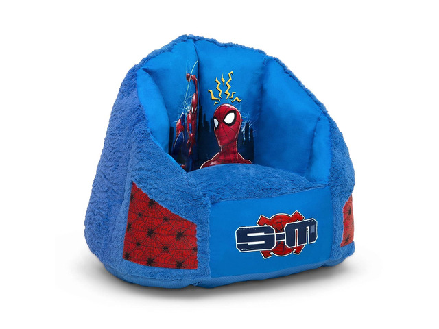 Spider-Man Cozee Fluffy Chair with Memory Foam Seat by Delta Children, Kid Size (for Kids Up to 10 Years Old), Welcome to consult
