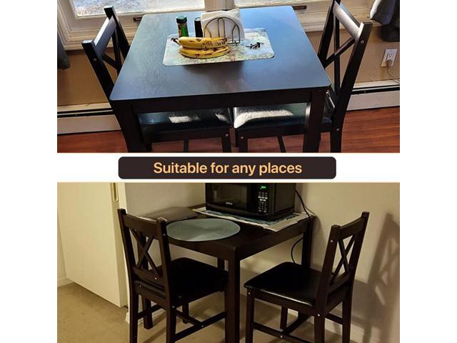 Kitchen Table Set for 2, 3 Piece Wooden Dining Table Set with 2 Chairs for Small Space, Modern Square Counter Height Small Dinette Set for Kitchen,...