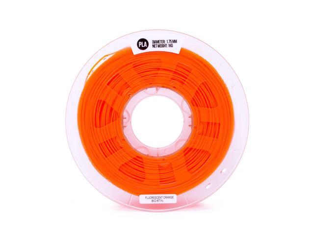 Gizmo Dorks 1.75mm PLA Filament 1kg for 3D Printers, Fluorescent Orange, Glows Under UV Light