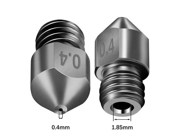 [5pcs/Pack] Hardened Steel Tool High Temperature Pointed Wear Resistant Nozzles 0.4 mm/1.75 mm 3D Printer Compatible with Makerbot, Creality CR-10...