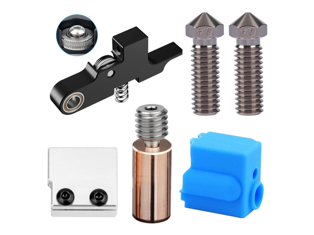 Upgrade Idler Arm All Metal Bimetal Heatbreak Nickel Plated Copper Heater Block Nozzles 0.4mm Compatible with Artillery Sidewinder X1 X2 Genius...